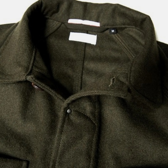 Apolis Wool Chore Coat Jacket Olive Green XS small Unisex Men’s Women’s sold out - Picture 5 of 5